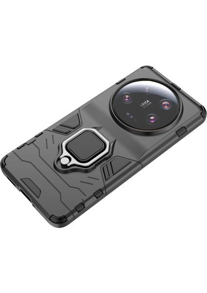 Xiaomi 13 Ultra Kickstand Anti-Drop Telefon Kılıfı Yumuşak Tpu Sabit Pc Telefon Kapak Black (Yurt Dışından) fırsatları