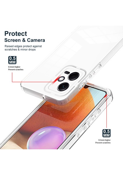 Xiaomi Redmi Için Note 12 5g (Global)/poco X5 5g Tpu Pc Telefon Kılıfı Pc Kamera Çerçeve-Beyaz ile 3'ü 1 Arada Kapak (Yurt Dışından) fiyatları
