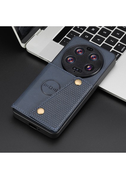 Xiaomi Için Telefon Kılıfı 13 Ultra Kart Tutucu Kickstand Pu Deri Kaplamalı Tpu Şok Geçirmez Arka Kapak Mavisi (Yurt Dışından) indirimleri