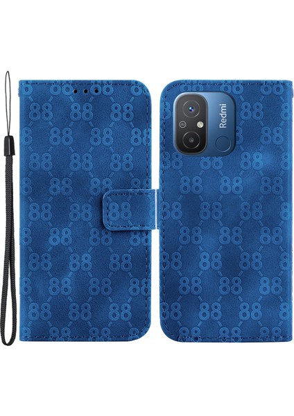 Xiaomi Redmi 12C 4g Deri Cüzdan Standı Için Çifte 8 Şeklin (Yurt Dışından)