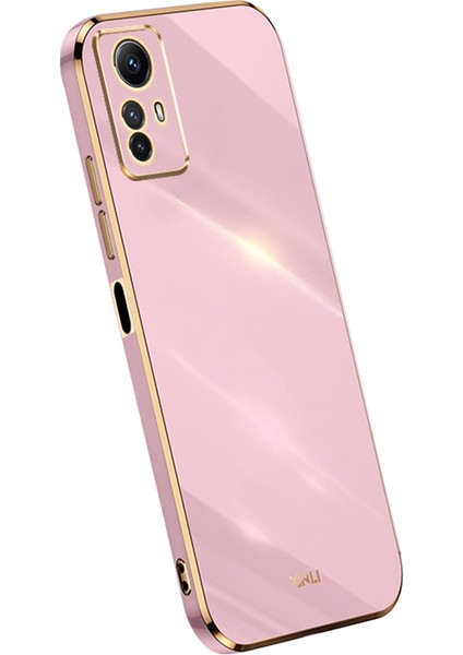 Xiaomi Redmi Için Xinli Anti-Drop Telefon Kılıfı Note 12S 4g Elektrokaplanmış Altın Kenar Tpu Kapak Morası (Yurt Dışından)