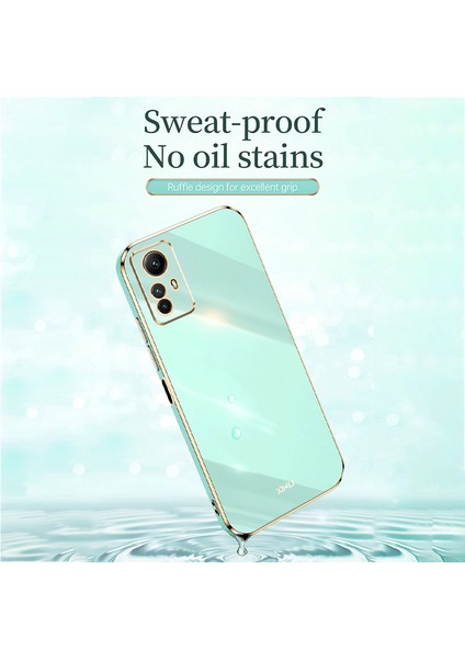 Xiaomi Redmi Için Xinli Anti-Drop Telefon Kılıfı Note 12S 4g Elektrokaplanmış Altın Kenar Tpu Kapak Morası (Yurt Dışından)