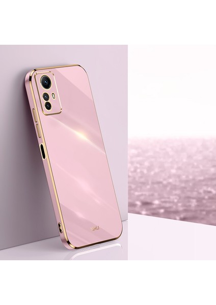Xiaomi Redmi Için Xinli Anti-Drop Telefon Kılıfı Note 12S 4g Elektrokaplanmış Altın Kenar Tpu Kapak Morası (Yurt Dışından)