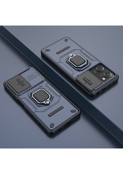 Xiaomi Redmi Için Kickstand Telefon Kılıfı Note 12 Pro 5g/note 12 Pro Speed ​​5g, Pc+Tpu Slayt Kamera Koruma Kapak Blue (Yurt Dışından) modelleri