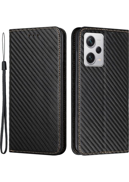 Xiaomi Poco X5 Pro 5g/redmi Için Note 12 Pro 5g/note 12 Pro Hız 5g Deri Telefon Kılıfı Stand-Black (Yurt Dışından)