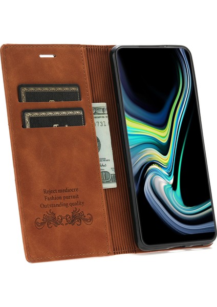 Xiaomi 13 Lite/civi 2 5g Telefon Stand Pu Pu Deri Folio Flip Cüzdan Telefon Kapak-Kahverengi (Yurt Dışından) fırsatları