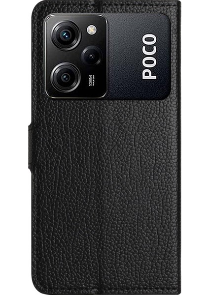 Xiaomi Poco X5 Pro 5g/redmi Için Note 12 Pro Speed ​​5g/not 12 Pro 5g Litchi Doku Telefon Kılıfı Pu Deri Stand Cüzdan Kapak Black (Yurt Dışından) indirimleri