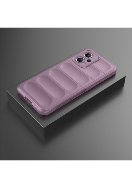 Xiaomi Redmi Için Note 12 5g (Hindistan)/poco X5 5g Yumuşak Tpu Çizgiye Karşı Çizgiye Karşı Çizelge Anti Kılıf Cep Telefonu Damla Damla Koruma Kapak Işık Mor (Yurt Dışından)