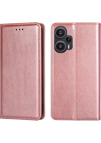 Xiaomi Için Redmi Note 12 Turbo/poco F5 5g Cüzdan Telefon Kılıfı Pu Deri Deri Dergi Manyetik Kapanış Standı Kapak Golü Altın (Yurt Dışından)