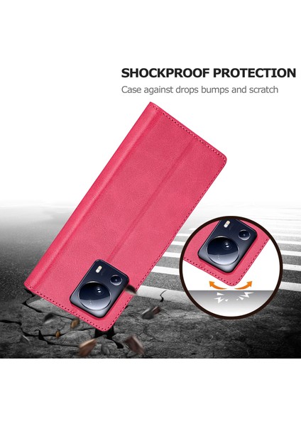 Xiaomi 13 Lite/civi 2 5g Stand Pu Deri Telefon Kılıf Cüzdan Buzağı Dokusu Telefon Kapak Pembe (Yurt Dışından) indirimleri