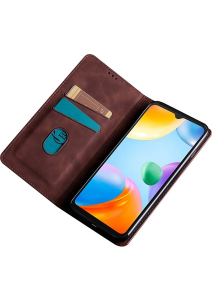 Xiaomi Için Pu Deri Telefon Kapağı 13 Ultra Cilt Touch Hissed Hissetme Kart Yuvası-Dark Brown ile Flip Telefon Kılıfı (Yurt Dışından)