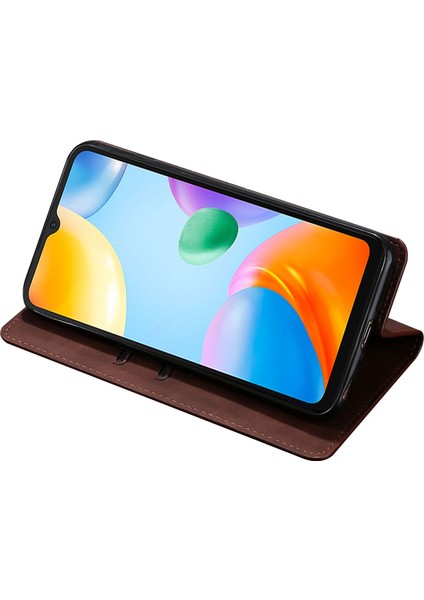 Xiaomi Için Pu Deri Telefon Kapağı 13 Ultra Cilt Touch Hissed Hissetme Kart Yuvası-Dark Brown ile Flip Telefon Kılıfı (Yurt Dışından)