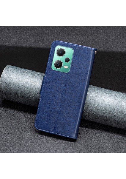 Xiaomi Redmi Için Pu Deri Kılıf Not 12 5g (Global)/(Hindistan)/(Çin)/poco X5 5g Cüzdan Telefon Kapağı Kelebek Baskılı Telefon Kılıfı Strap-Dark Mavi (Yurt Dışından) indirimleri