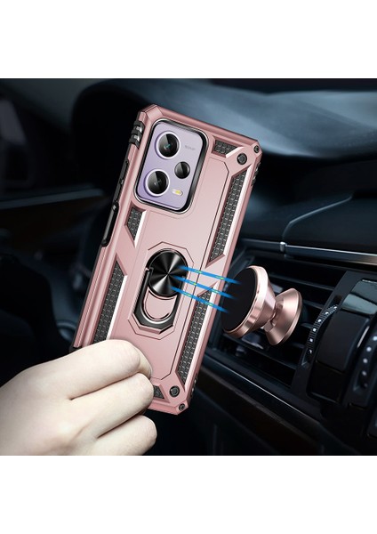 Xiaomi Redmi Için Ring Tutucu Kickstand Telefon Kılıfı Not 12 Pro 5g/not 12 Pro Speed ​​5g/poco X5 Pro 5g, Tpu+Pc Hybrid Cover-Lose Gold (Yurt Dışından) indirimleri