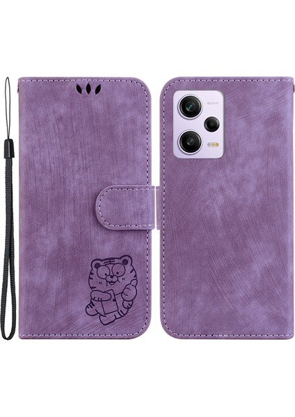 Xiaomi Poco X5 Pro 5g/redmi Note 12 Pro Hız 5g/note 12 Pro 5g, Stand Cüzdan Kaplan Deseni Baskılı Pu Deri Cep Telefonu Kapak-Doğru (Yurt Dışından)