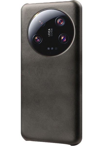 Xiaomi 13 Ultra Pu Deri+Pc Telefon Kapağı Buzağı Dokusu Çizelge Karşıtı Geri Koşul Black (Yurt Dışından)