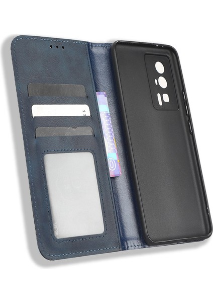 Xiaomi Poco F5 Pro 5g/redmi K60 Pro 5G/K60 5G/K60 Şampiyon Edition Retro Doku Standı Pu Deri Telefon Cüzdanı Kapak Mavisi (Yurt Dışından) indirimleri