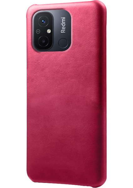 Xiaomi Redmi Için 12C 4g Buzağı Dokusu Telefon Kılıfı Deri Kaplamalı Pc Şok Geçirmez Kapak Gül (Yurt Dışından)