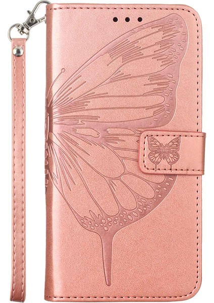Xiaomi Için Redmi Note 12 4g Kelebek Çiçeği Basılı Pu Deri Stand Cüzdan Telefon Kılıfı El Strap-Rose Altın (Yurt Dışından) fiyatları