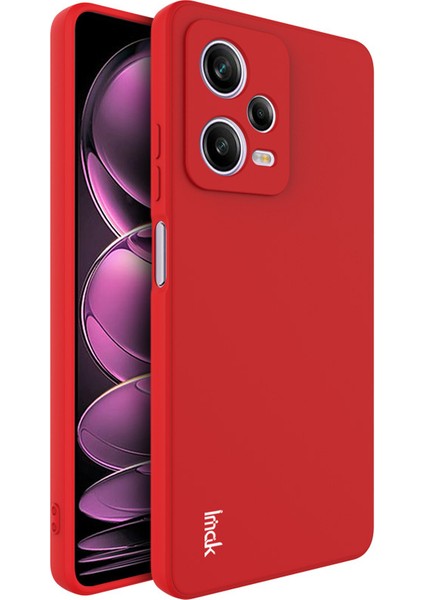 Xiaomi Redmi Için Telefon Kılıfı Note 12 Pro 5g, Düz Kenar Anti-Drop Cep Telefonu Tpu Kapak-Kırmızı (Yurt Dışından)