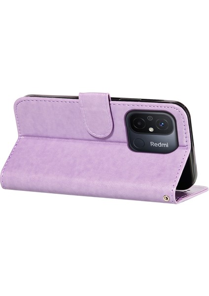 Xiaomi Için Redmi 12C 4g Toz Geçirmez Telefon Kılıfı Pu Deri Deri Cüzdan Stand Flip Scratch Anti-Cratch Telefon Kapak Morası (Yurt Dışından) indirimleri