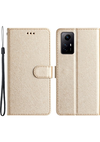 Xiaomi Redmi Için Not 12S 4g Manyetik Toka Cüzdan Telefon Kılıfı Ipek Doku Deri Deri Stand Kapak-Sold (Yurt Dışından)