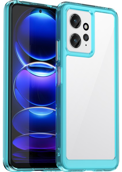 Xiaomi Redmi Için Not 12 4g Tpu+Akrilik Telefon Kılıfı Damla Geçirmez Telefon Kapak Tespit Mavi (Yurt Dışından)