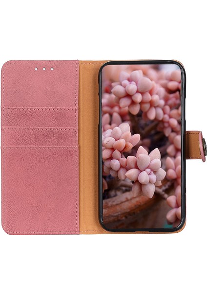 Xiaomi Için Khazneh Redmi Not 12 Turbo/poco F5 5g Stand Cüzdan Deri Kılıf Inek Kılıfı Doku Telefon Kapak Pembe (Yurt Dışından) fırsatları