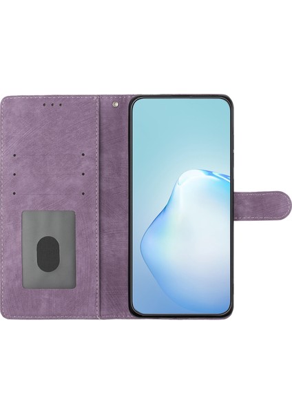 Xiaomi Redmi Için Cüzdan Telefon Kılıfı Not 12 5g (Çin)/(Hindistan)/(Global)/poco X5 5g, Pu Deri Deri Touch Stand Flip Cover-Purple (Yurt Dışından)