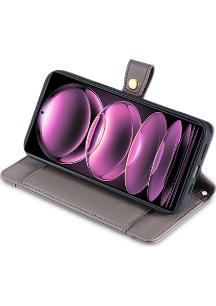 Xiaomi 13 Ultra Anti-Colision Pu Deri+Tpu Telefon Kapak Stand Cüzdan Kılıfı Zipper Cep-Grey (Yurt Dışından) indirimleri
