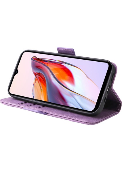 Xiaomi Redmi Için 12C 4G/11A 4g/poco C55 4g Cüzdan Telefon Kılıfı Şok Geçirmez Pu Deri Kapak Morası (Yurt Dışından) modelleri