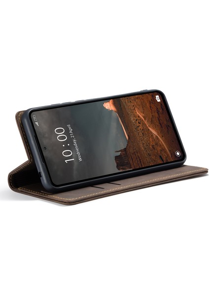 Xiaomi Redmi Için 12C 4G/11A 4g Stand Telefon Kapağı Pu Deri Deri Cüzdan Damla Geçirmez Case-Coffee (Yurt Dışından) modelleri