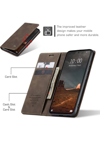 Xiaomi Redmi Için 12C 4G/11A 4g Stand Telefon Kapağı Pu Deri Deri Cüzdan Damla Geçirmez Case-Coffee (Yurt Dışından) fırsatları