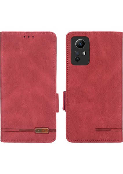 Xiaomi Için Redmi Not 12S 4g Toz Geçirmez Telefon Kılıfı Donanım Dekor Stand Kapağı Cüzdan Pu Deri Kabuk Rose (Yurt Dışından)
