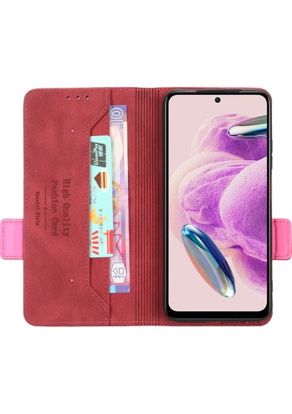 Xiaomi Için Redmi Not 12S 4g Toz Geçirmez Telefon Kılıfı Donanım Dekor Stand Kapağı Cüzdan Pu Deri Kabuk Rose (Yurt Dışından) fiyatları