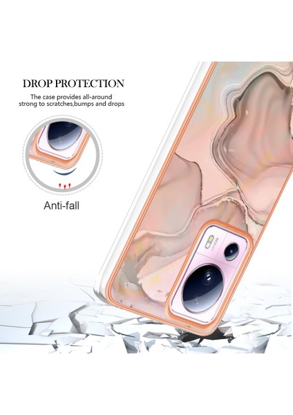 Xiaomi 13 Lite/civi 2 5g Telefon Tpu Kasası Imd Mermer Desen 2.0mm Elektrapkülleme Kapak Pembe (Yurt Dışından) fırsatları
