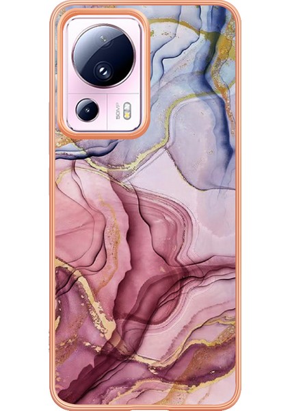 Xiaomi 13 Lite/civi 2 5g Telefon Tpu Kasası Imd Mermer Desen 2.0mm Elektrapkülleme Kapak-Rose Altın (Yurt Dışından) fiyatları