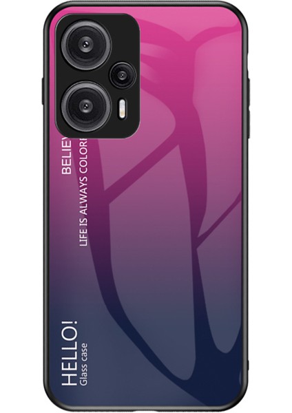 Xiaomi Için Redmi Note 12 Turbo/poco F5 5g Ince Telefon Kılıfı Pc+Tpu+Temperli Cam Şok Geçirmez Kapak Sınıfı Gül (Yurt Dışından)