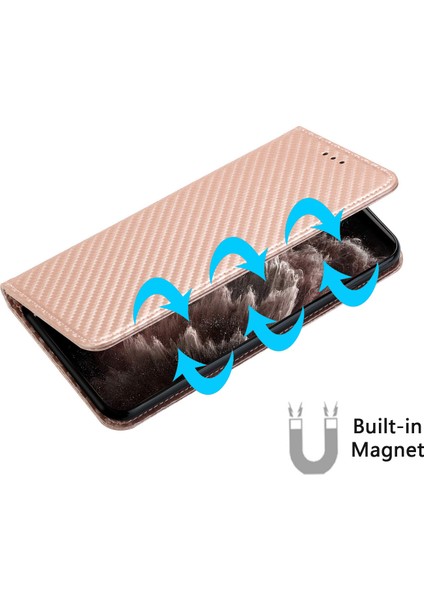 Xiaomi Poco X5 Pro 5g/redmi Için Note 12 Pro 5g/note 12 Pro Speed ​​5g Deri Telefon Kılıfı Stand-Rose Gold (Yurt Dışından)