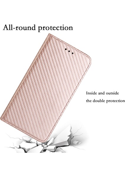 Xiaomi Poco X5 Pro 5g/redmi Için Note 12 Pro 5g/note 12 Pro Speed ​​5g Deri Telefon Kılıfı Stand-Rose Gold (Yurt Dışından)