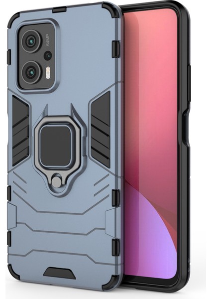 Xiaomi Redmi Için Yüzük Kickstand Telefon Kılıfı Not 11T Pro 5g/not 11T Pro+ 5g/poco X4 Gt 5g/redmı K50I 5g, Şok Geçirmez Yumuşak Tpu+ Sert Pc Hybrid Koruyucu Kapak Mavisi (Yurt Dışından)