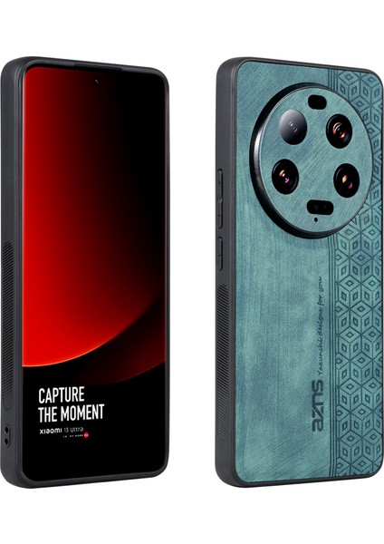 Xiaomi 13 Ultra Pu Deri+Tpu Cep Telefon Kılıfı Baskılı Desen Akıllı Telefon Kabuğu Kapak Yeşili (Yurt Dışından)