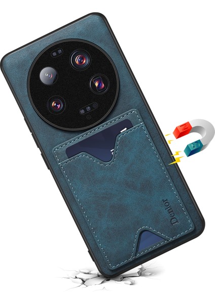 Xiaomi 13 Için 13 Ultra Damla Geçirmez Kickstand Card Yuvası Pu Deri Kaplamalı Tpu Telefon Kapak Mavisi (Yurt Dışından) fırsatları