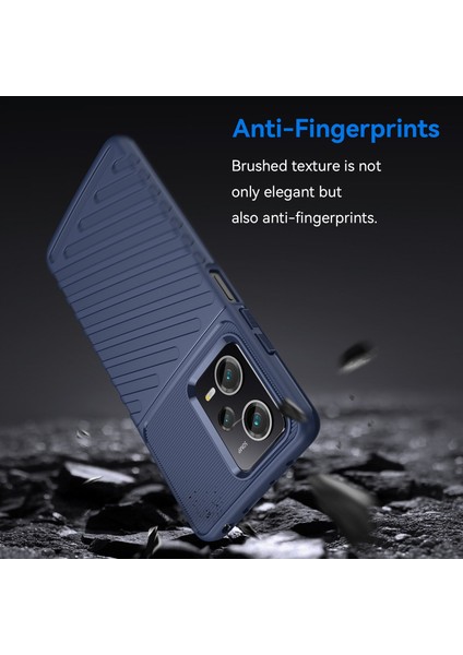 Xiaomi Redmi Için Anti-Fall Arka Kabuk Not 12 Pro 5g/not 12 Pro Speed ​​5g/poco X5 Pro 5g Thunder Serisi Kalınlaştırılmış Tpu Telefon Kılıfı Twill Doku Telefon Kapak Mavisi (Yurt Dışından) fırsatları