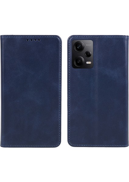 Xiaomi Redmi Için Note 12 Pro 5g/note 12 Pro Speed ​​5g/poco X5 Pro 5g Pu Deri Stand Buzağı Dokusu Cüzdan Telefon Kapak Mavisi (Yurt Dışından)
