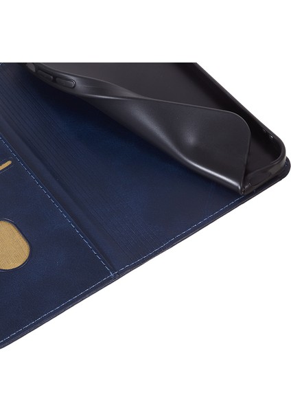 Xiaomi Redmi Için Note 12 Pro 5g/note 12 Pro Speed ​​5g/poco X5 Pro 5g Pu Deri Stand Buzağı Dokusu Cüzdan Telefon Kapak Mavisi (Yurt Dışından)