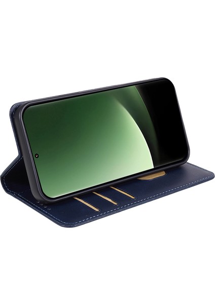 Xiaomi Redmi Için Note 12 Pro 5g/note 12 Pro Speed ​​5g/poco X5 Pro 5g Pu Deri Stand Buzağı Dokusu Cüzdan Telefon Kapak Mavisi (Yurt Dışından)