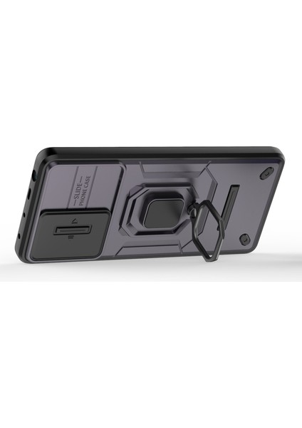 Pc+Tpu Kabuğu Xiaomi Için Poco F5 5g/redmi Not 12 Turbo, Anti-Drop Telefon Kasası Slayt Lens Koruması Kickstand Arka Kapak-Mor (Yurt Dışından) indirimleri