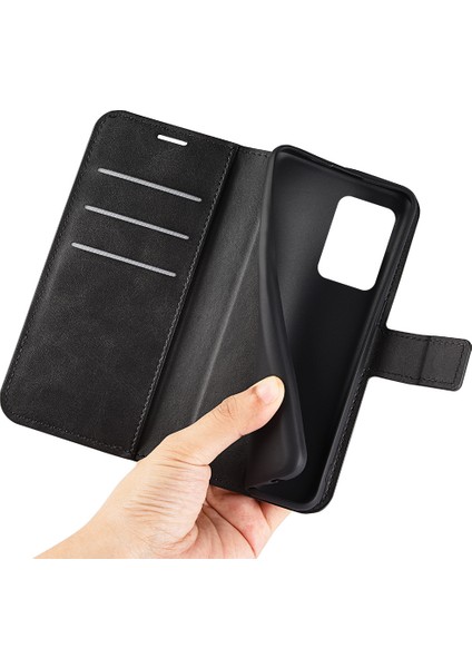 Xiaomi Redmi Için Note 12 Pro 5g/note 12 Pro Speed ​​5g/poco X5 Pro 5g Cep Telefon Kılıf Buzağı Dokusu Stand Cüzdan Flip Cover-Black (Yurt Dışından) fırsatları