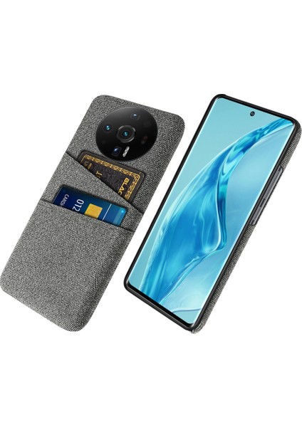 Xiaomi 12S Için Ultra 5g Kumaş Doku Çift Kart Yuvalı Anti-Shock Anti-Chop Kılıfı Anti-Fall Cep Telefonu Kapak Grey (Yurt Dışından)